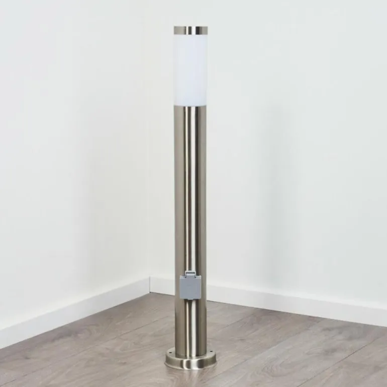 Borne lumineuse Sessa Nickel mat, 1 lumière