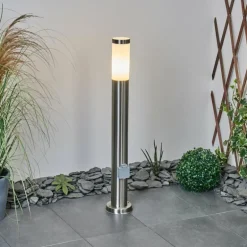 Borne lumineuse Sessa Nickel mat, 1 lumière