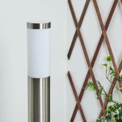 Borne lumineuse Sessa Nickel mat, 1 lumière