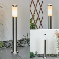 Borne lumineuse Sessa Nickel mat, 1 lumière