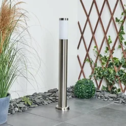 Borne lumineuse Sessa Nickel mat, 1 lumière