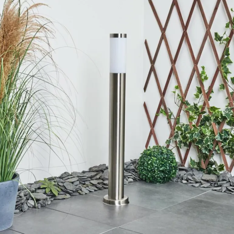 Borne lumineuse Sessa Nickel mat, 1 lumière