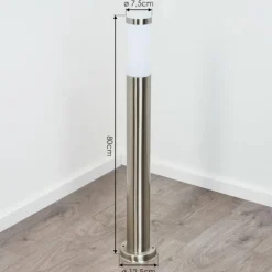 Borne lumineuse Sessa Nickel mat, 1 lumière
