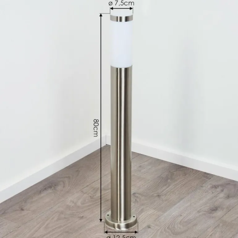 Borne lumineuse Sessa Nickel mat, 1 lumière