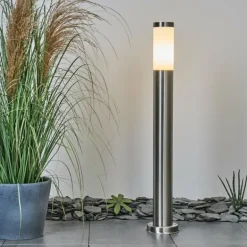 Borne lumineuse Sessa Nickel mat, 1 lumière