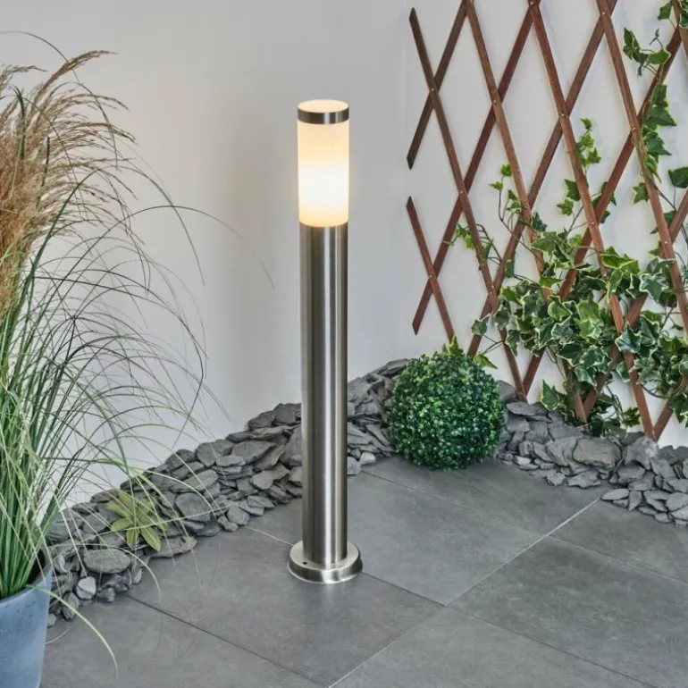 Borne lumineuse Sessa Nickel mat, 1 lumière