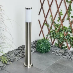 Borne lumineuse Sessa Nickel mat, 1 lumière