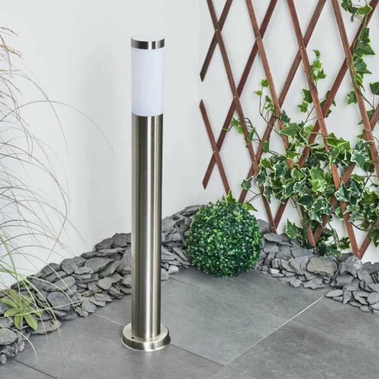 Borne lumineuse Sessa Nickel mat, 1 lumière