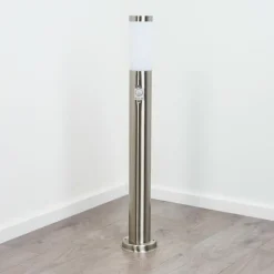 Borne lumineuse Sessa Nickel mat, 1 lumière, Détecteur de mouvement