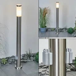 Borne lumineuse Sessa Nickel mat, 1 lumière