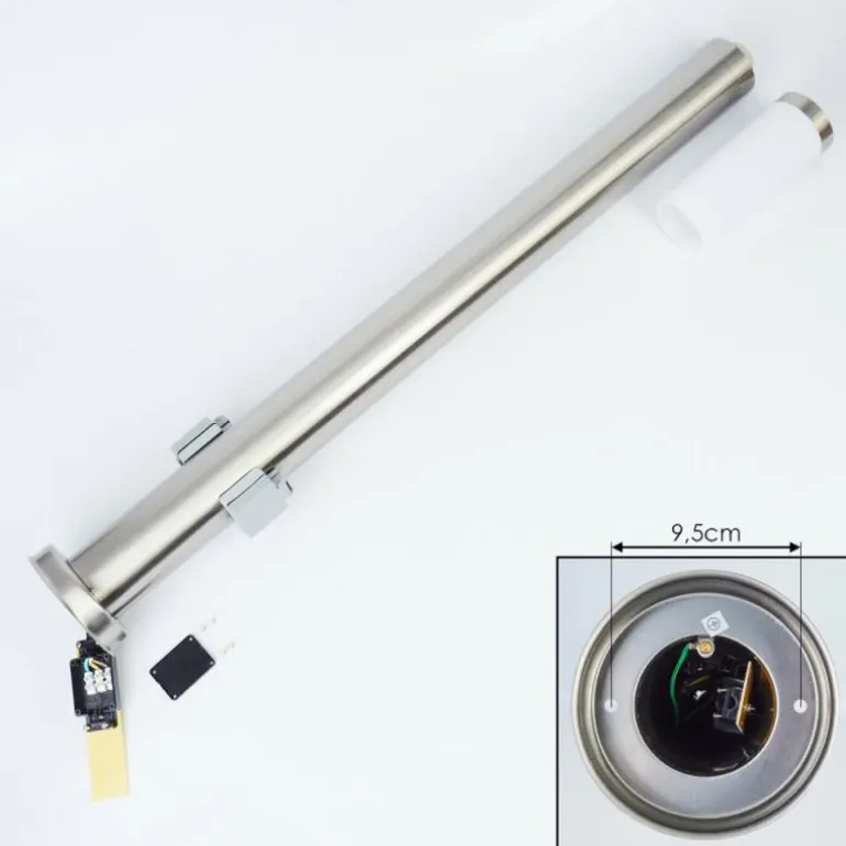 Borne lumineuse Sessa Nickel mat, 1 lumière