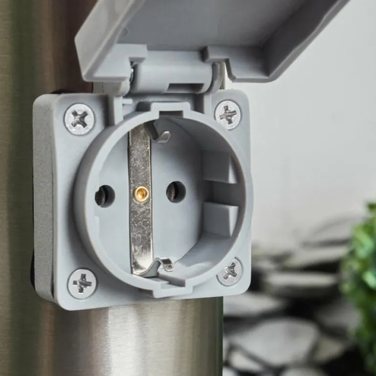 Borne lumineuse Sessa Nickel mat, 1 lumière