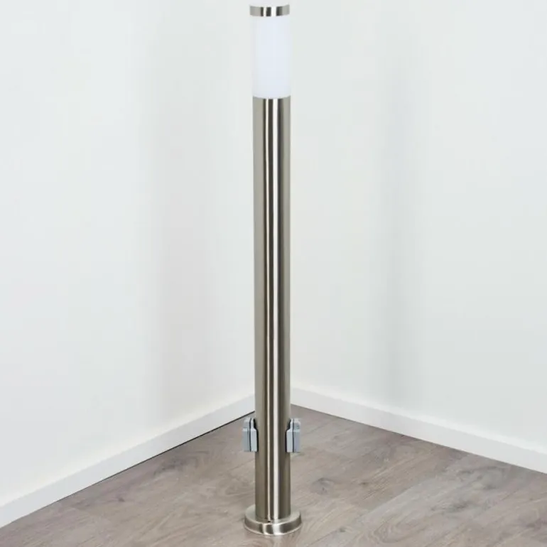 Borne lumineuse Sessa Nickel mat, 1 lumière