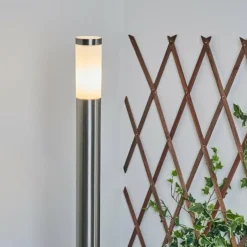Borne lumineuse Sessa Nickel mat, 1 lumière