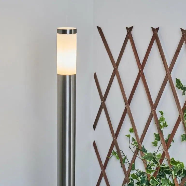 Borne lumineuse Sessa Nickel mat, 1 lumière
