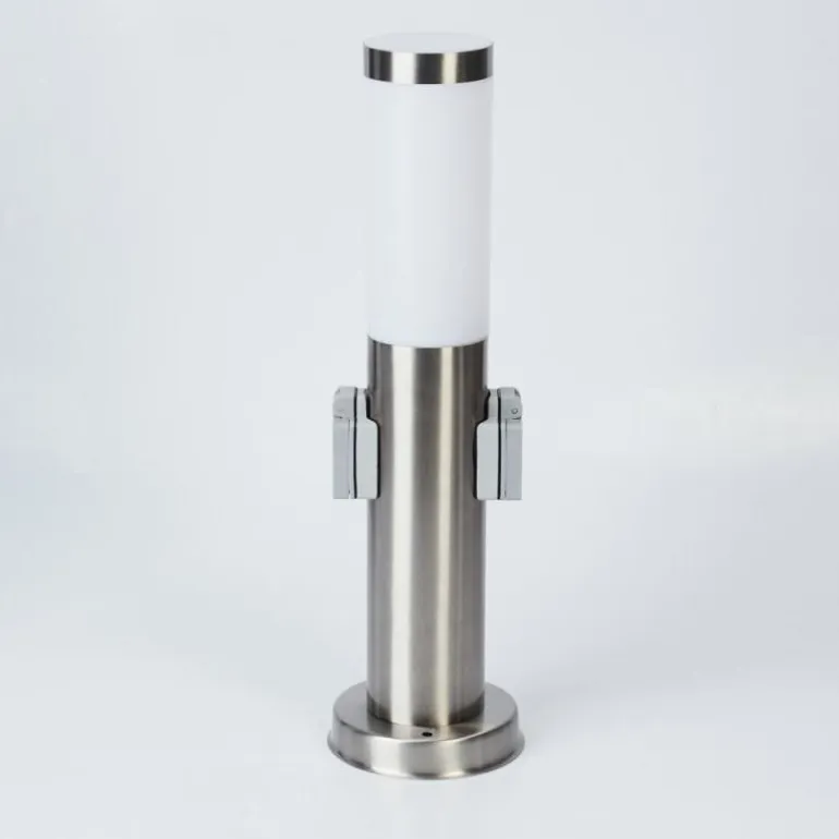 Borne lumineuse Sessa Nickel mat, 1 lumière