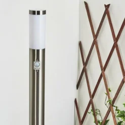 Borne lumineuse Sessa Nickel mat, 1 lumière, Détecteur de mouvement