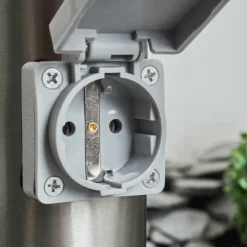 Borne lumineuse Sessa Nickel mat, 1 lumière, Détecteur de mouvement