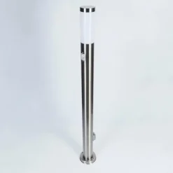 Borne lumineuse Sessa Nickel mat, 1 lumière, Détecteur de mouvement