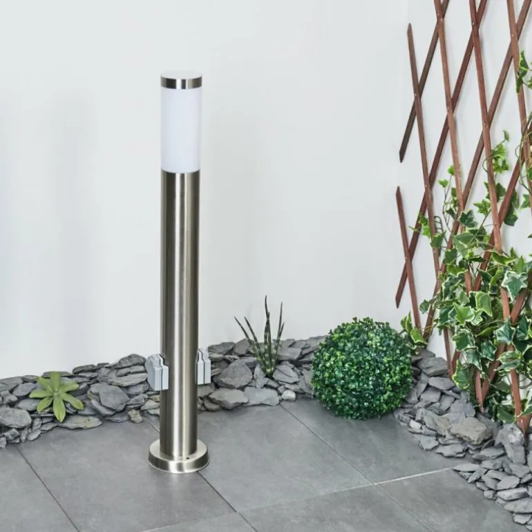 Borne lumineuse Sessa Nickel mat, 1 lumière