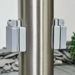 Borne lumineuse Sessa Nickel mat, 1 lumière