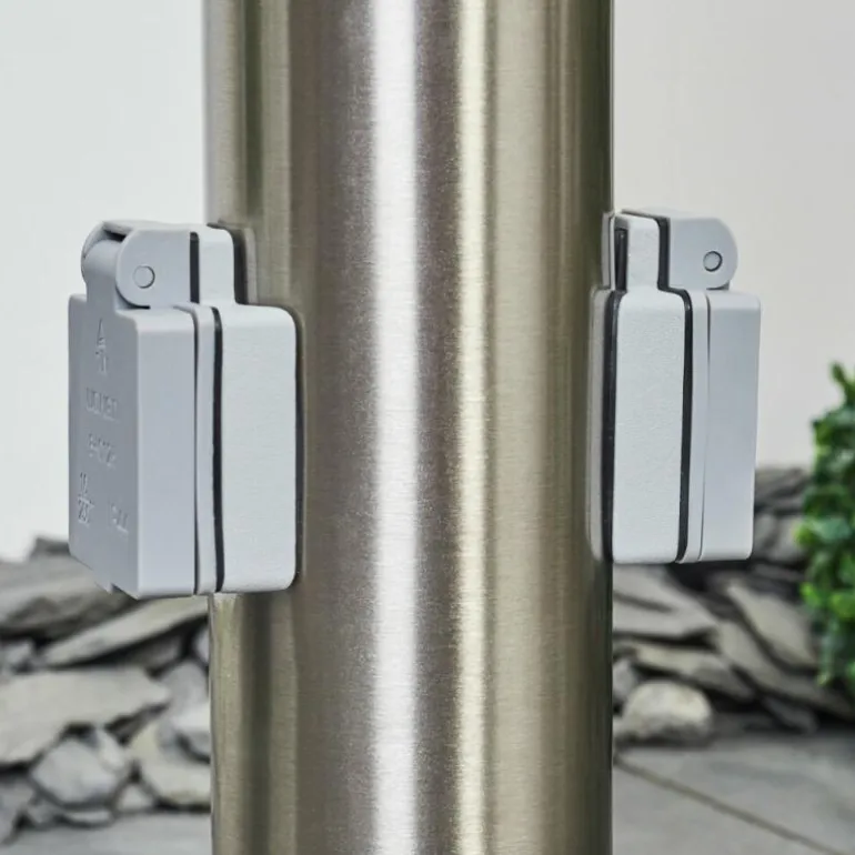 Borne lumineuse Sessa Nickel mat, 1 lumière