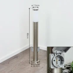 Borne lumineuse Sessa Nickel mat, 1 lumière