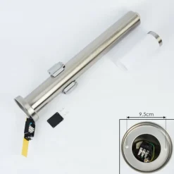 Borne lumineuse Sessa Nickel mat, 1 lumière