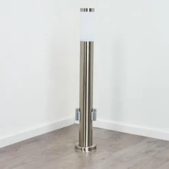 Borne lumineuse Sessa Nickel mat, 1 lumière