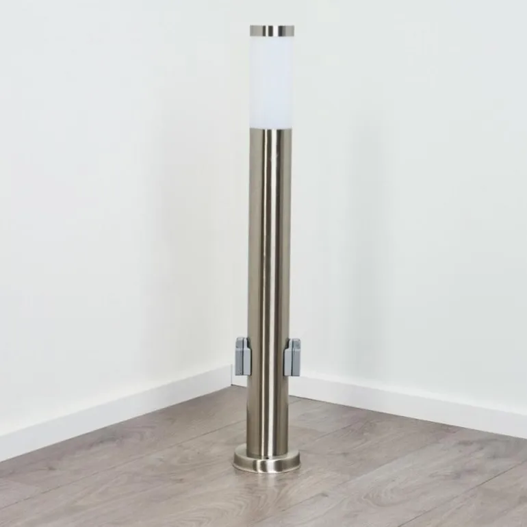 Borne lumineuse Sessa Nickel mat, 1 lumière