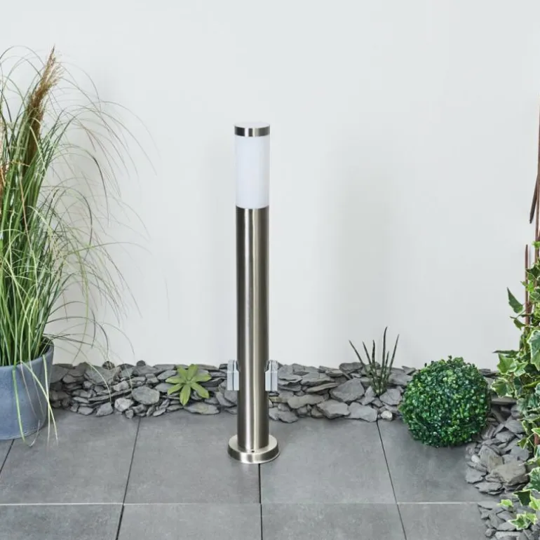 Borne lumineuse Sessa Nickel mat, 1 lumière