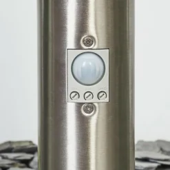 Borne lumineuse Sessa Nickel mat, 1 lumière, Détecteur de mouvement