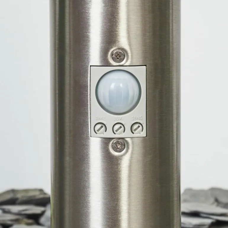 Borne lumineuse Sessa Nickel mat, 1 lumière, Détecteur de mouvement