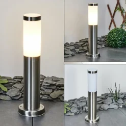 Borne lumineuse Sessa Nickel mat, 1 lumière