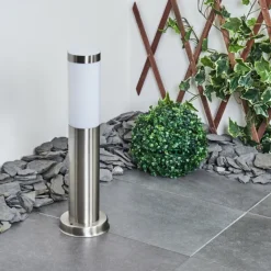 Borne lumineuse Sessa Nickel mat, 1 lumière
