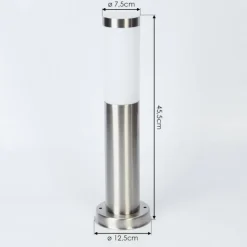 Borne lumineuse Sessa Nickel mat, 1 lumière