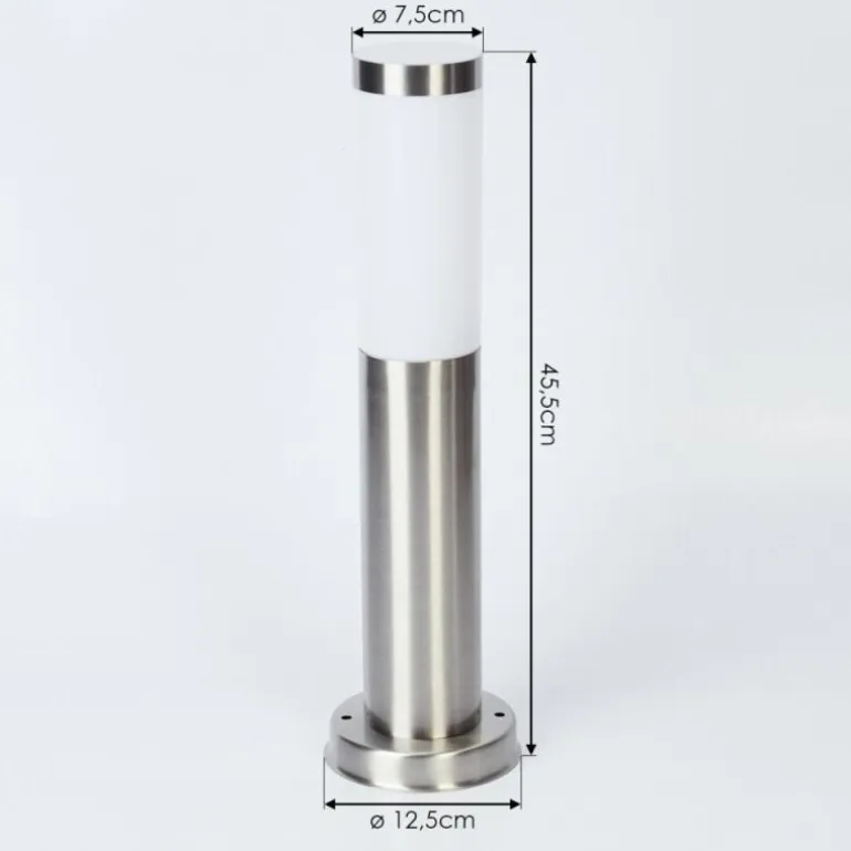 Borne lumineuse Sessa Nickel mat, 1 lumière