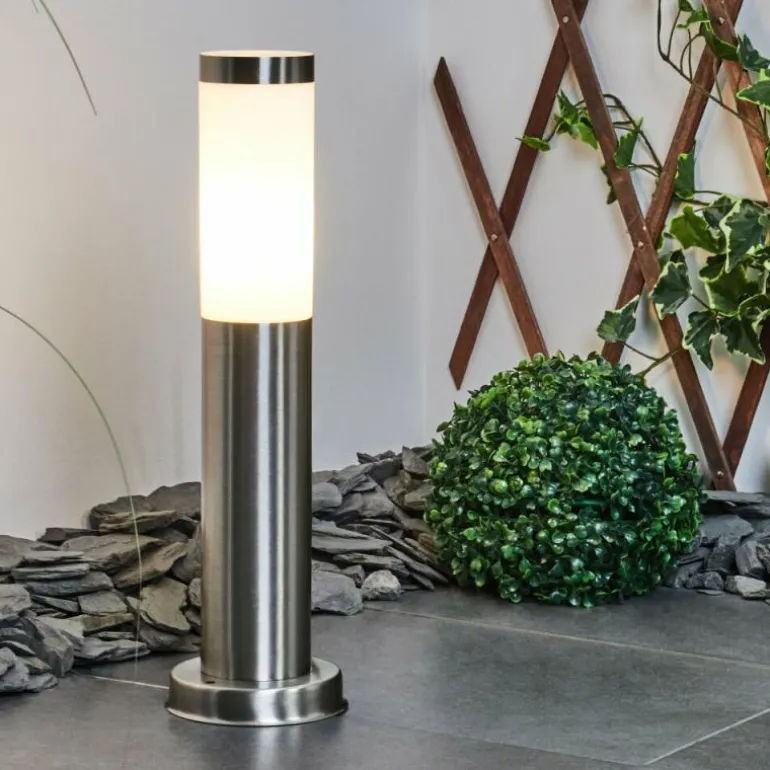 Borne lumineuse Sessa Nickel mat, 1 lumière