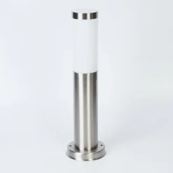 Borne lumineuse Sessa Nickel mat, 1 lumière