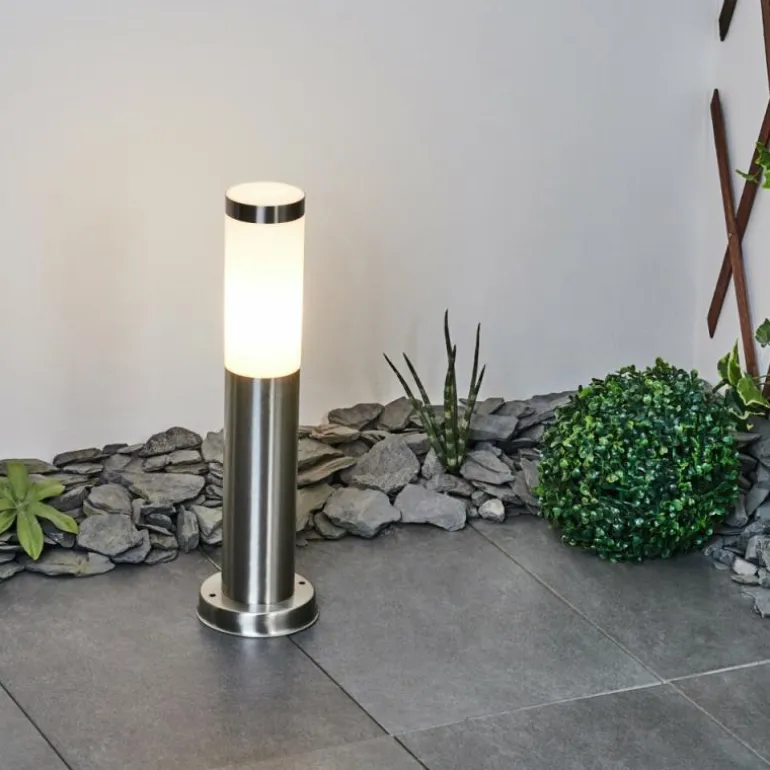Borne lumineuse Sessa Nickel mat, 1 lumière