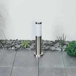 Borne lumineuse Sessa Nickel mat, 1 lumière
