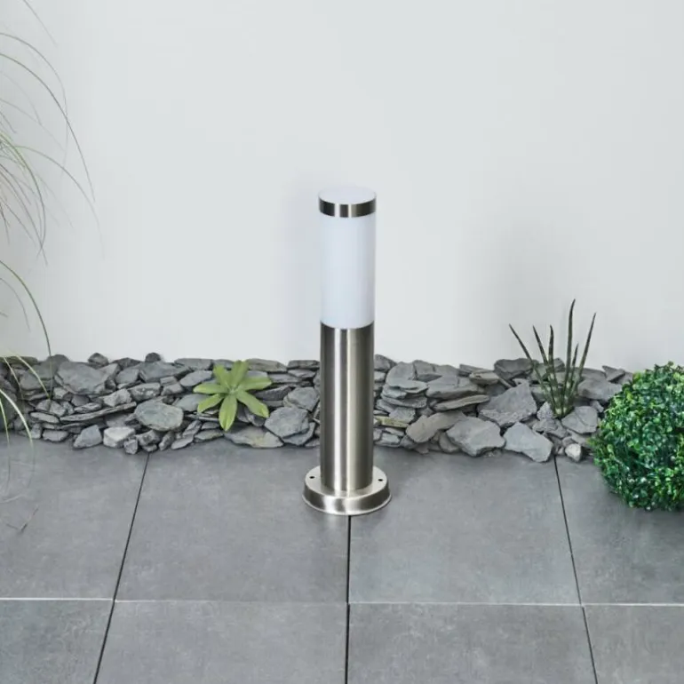 Borne lumineuse Sessa Nickel mat, 1 lumière