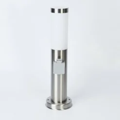 Borne lumineuse Sessa Nickel mat, 1 lumière