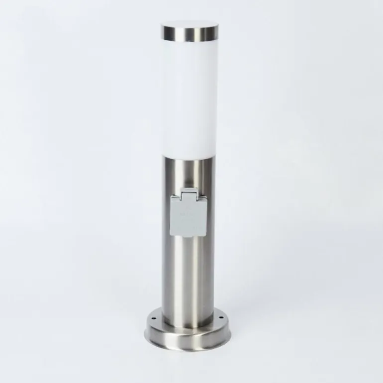 Borne lumineuse Sessa Nickel mat, 1 lumière