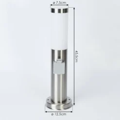 Borne lumineuse Sessa Nickel mat, 1 lumière