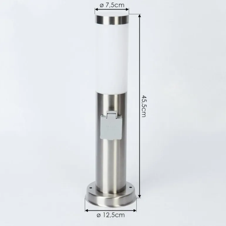 Borne lumineuse Sessa Nickel mat, 1 lumière