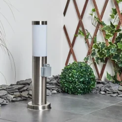 Borne lumineuse Sessa Nickel mat, 1 lumière