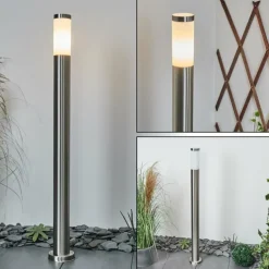 Borne lumineuse Sessa Nickel mat, 1 lumière