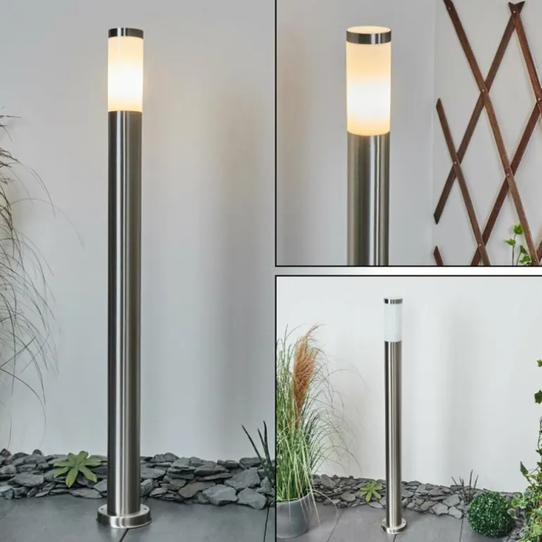 Borne lumineuse Sessa Nickel mat, 1 lumière