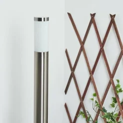 Borne lumineuse Sessa Nickel mat, 1 lumière